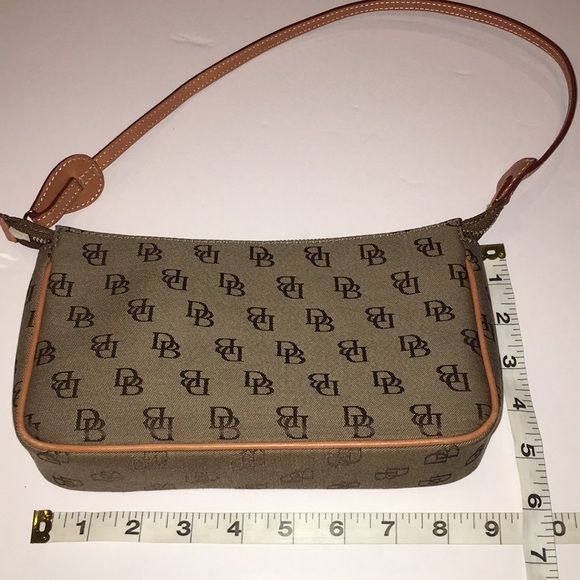 DOONEY & BOURKE tan monogram shoulder bag